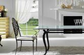 Silla de comedor con respaldo de rejilla